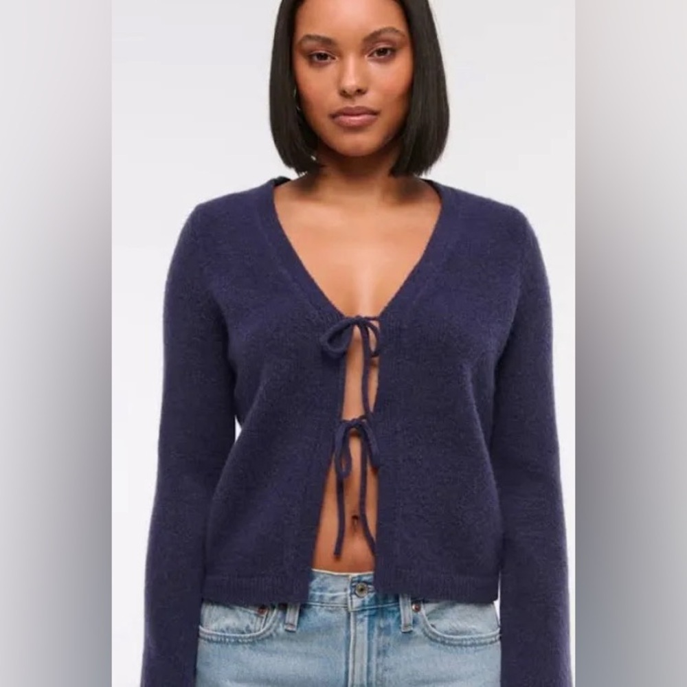 Abercrombie & Fitch Blue Cardigan Sweater